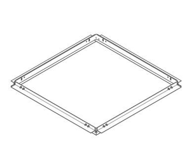 Рамка для встраиваемого монтажа офисного светильника в потолки из ГКЛ